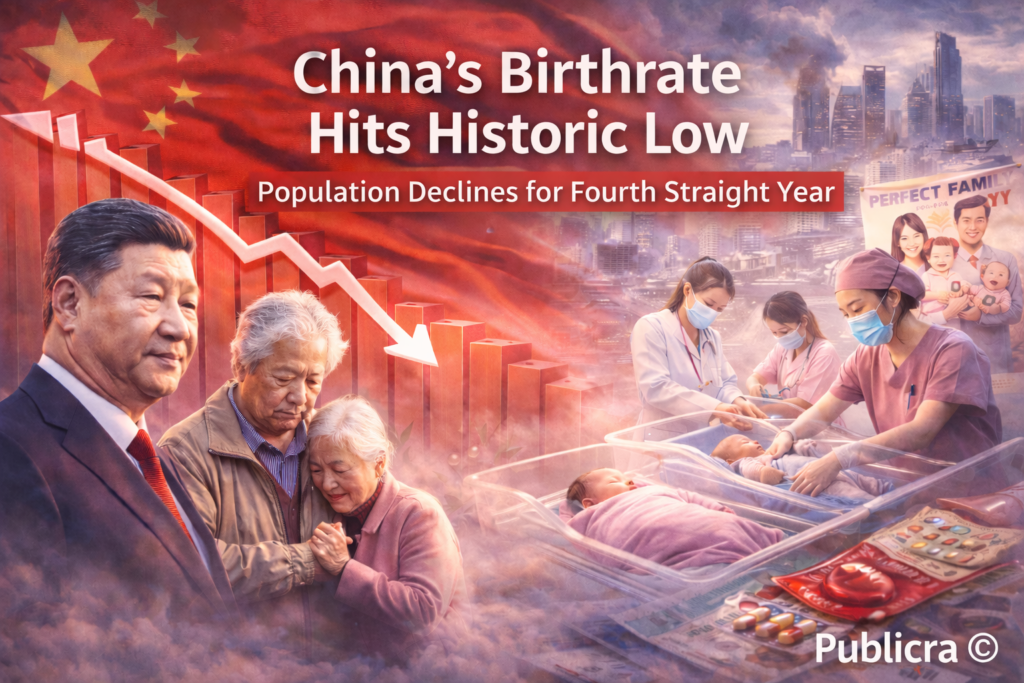 China birthrate hits historic low as population declines for fourth consecutive year