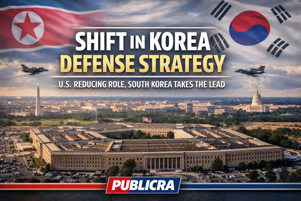 Pentagon building in Washington symbolizing U.S. defense strategy shift in Asia Image Caption: The Pentagon’s new defense strategy outlines a reduced frontline role in deterring North Korea while urging South Korea to take the lead.