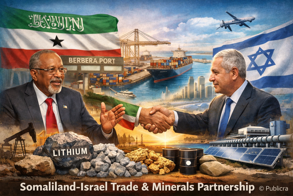 Somaliland President Abdirahman Mohamed Abdullahi discussing trade and mineral cooperation with Israel