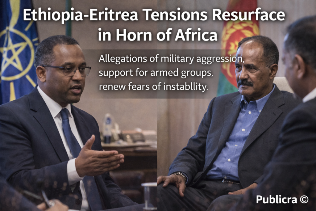 Ethiopian and Eritrean officials amid rising diplomatic tensions in the Horn of Africa