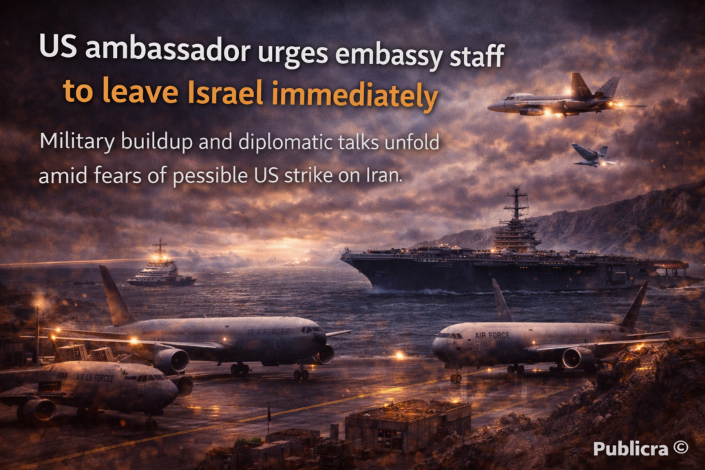 US military aircraft and aircraft carrier positioned near Israel amid rising tensions with Iran