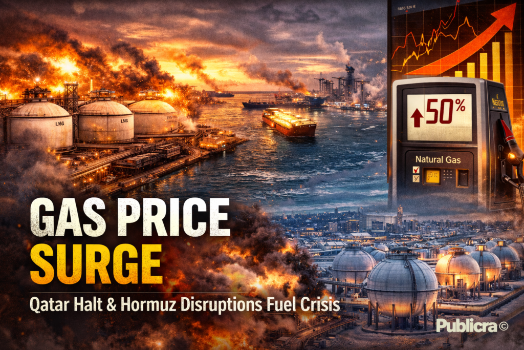 Ras Laffan gas terminal in Qatar as European gas prices surge due to Middle East supply fears